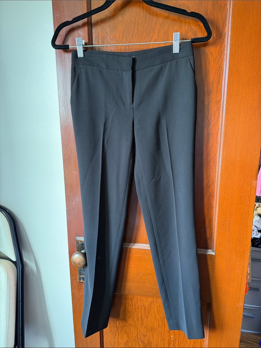 Vince Camuto Black Straight-Leg Dress Pants